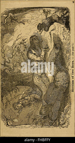 Le Crockett - almanach contenant des fêtes et des écorchures à l'Ouest ; la vie et les mœurs dans les bois, et d'exploits et d'aventures sur les prairies (1842) Banque D'Images
