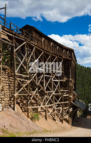 Le Commodore MINE DANS LE COLORADO CREEDE, une ville minière d'argent remontant au milieu des années 1800. Banque D'Images