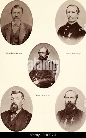 Un compte-rendu historique des soldats du 25th Massachusetts Volunteer Infantry, détaillant leurs expériences dans la division côtière de Burnside et leur rôle dans l'armée de la James pendant la guerre de Sécession. Banque D'Images