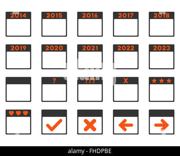L'icône Calendrier Ans Banque D'Images