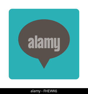 Télévision la bannière et les couleurs cyan gris bouton arrondi Banque D'Images