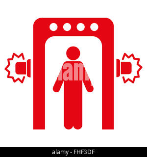 Le contrôle des passagers, l'icône de télévision Banque D'Images