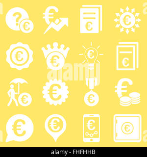 Euro affaires bancaires et outils service icons Banque D'Images