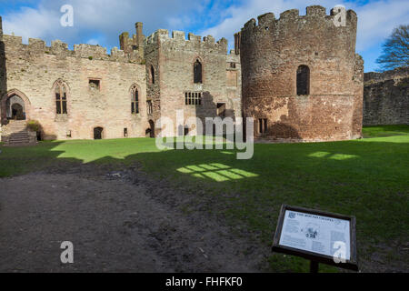 Ludlow Castle, Ludlow, Shropshire, England, UK Banque D'Images