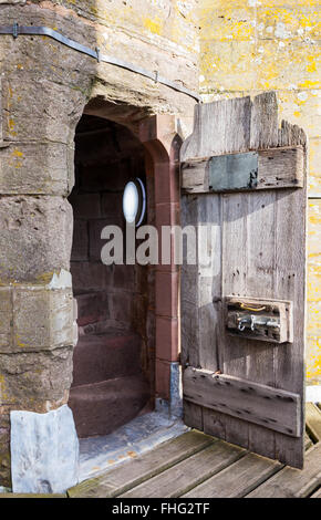 En haut de la Porte de St Laurence's Church Tower, Ludlow, Shropshire, England, UK Banque D'Images