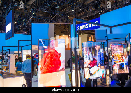 Le stand Samsung au CES qui a eu lieu à Las Vegas Banque D'Images