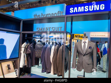 Le stand Samsung au CES qui a eu lieu à Las Vegas Banque D'Images