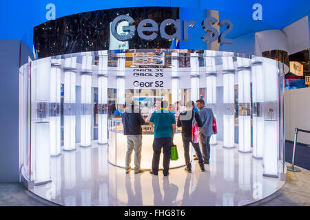 Le stand Samsung au CES qui a eu lieu à Las Vegas Banque D'Images