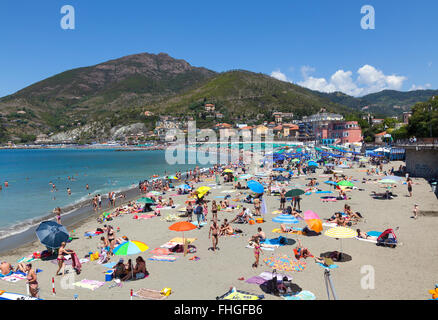 Plage de Levanto, Italie Banque D'Images