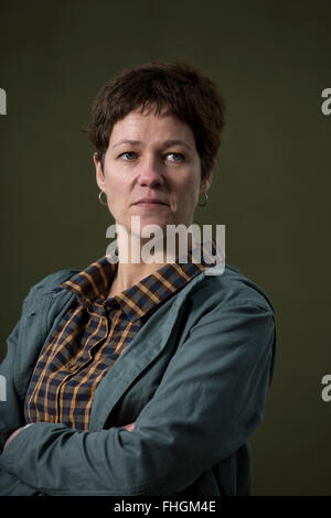 Britannique primé romancier et nouvelliste Rachel Seiffert, photographié à l'Edinburgh International Book Festival où elle a parlé de son nouveau livre intitulé "Le pied à la maison'. L'événement de trois semaines est le plus grand festival littéraire et a lieu au cours de l'Edinburgh Festival annuel. L'événement vedette de 2014 des conférences et des présentations de plus de 500 auteurs provenant de partout dans le monde et a été la 31e édition du festival. Banque D'Images