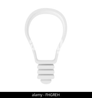 Ampoule de l'icône sur un fond blanc. 3D render Banque D'Images