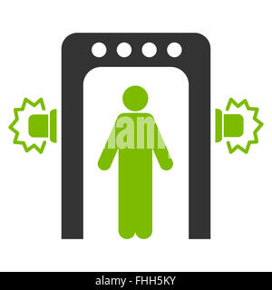 Le contrôle des passagers, l'icône de télévision Banque D'Images