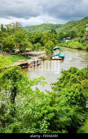 Thailande rivière Kwai et paysage typique Banque D'Images