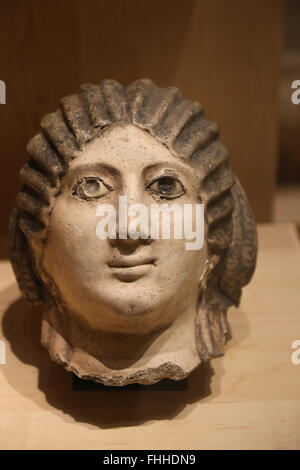 L'Egypte romaine. Masque de momie d'un homme à barbe. 3ème siècle. Musée du Louvre. Paris. La France. Banque D'Images