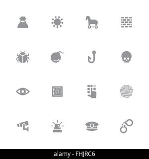 [JPEG] télévision simple gris icon set 7 pour la conception web, l'interface utilisateur (IU), l'infographie et des applications mobiles Banque D'Images