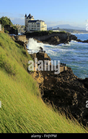 Villa Belza, district de Côte des Basques à Biarritz., Pyrenees Atlantiques, France Banque D'Images