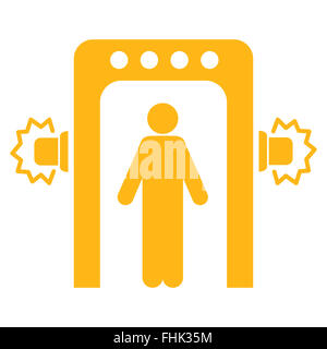 Le contrôle des passagers, l'icône de télévision Banque D'Images