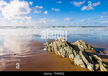 Woolacombe Sands Beach à Woolacombe, North Devon, Angleterre Banque D'Images