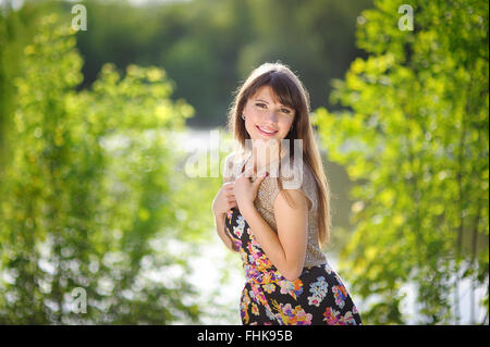 Fille dans la nature Banque D'Images