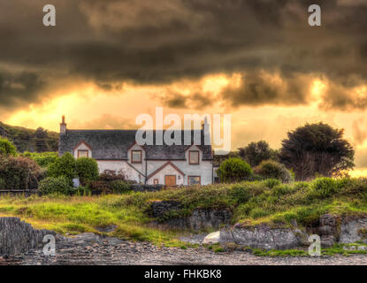 Easdale Island est la plus petite île habitée en permanence de l'Hébrides intérieures & située au large de la côte ouest de l'Écosse. Banque D'Images