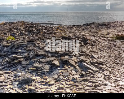 Easdale Island est la plus petite île habitée en permanence de l'Hébrides intérieures & située au large de la côte ouest de l'Écosse. Banque D'Images