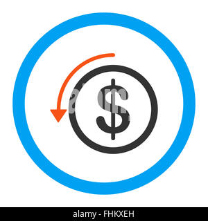Icône vecteur arrondis de remboursement Banque D'Images