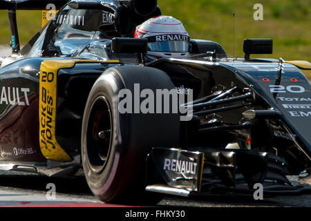 Montmelo, Espagne. 25 Février, 2016. Driver Kevin Magnussen. Renault Sport d'équipe. La formule 1 jours de test sur le circuit de Catalunya. Montmelo, Espagne. 25 février 2016 Crédit : Miguel Aguirre Sánchez/Alamy Live News Banque D'Images