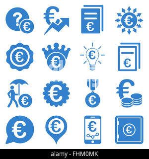 Euro affaires bancaires et outils service icons Banque D'Images