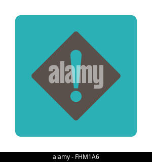 Télévision d'erreur et gris couleurs cyan bouton arrondi Banque D'Images