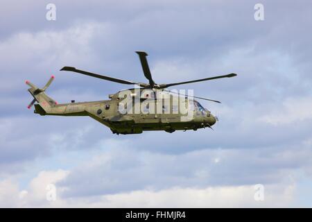 Merlin HC3 ZJ127 Royal Air Force d'hélicoptères de transport moyen. Banque D'Images