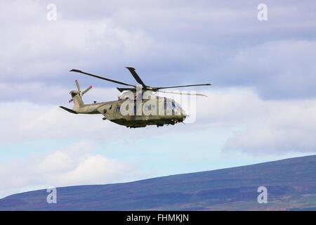 Merlin HC3 ZJ127 Royal Air Force d'hélicoptères de transport moyen. Banque D'Images