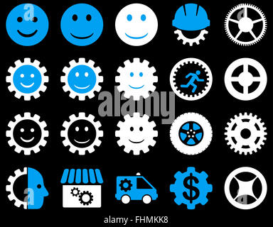 Outils et icônes pignons sourire Banque D'Images