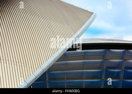 Toits de l'architecture moderne de l'Armadillo concert hall et SSE Hydro auditorium, Glasgow, Ecosse, UKSSEC Banque D'Images