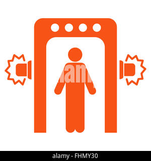 Le contrôle des passagers, l'icône de télévision Banque D'Images