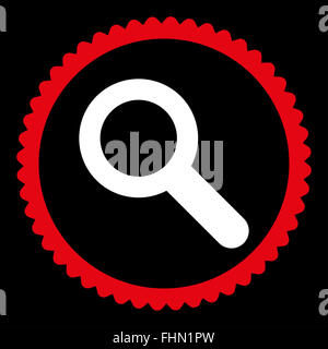 Vous pouvez télévision couleurs rouge et blanc l'icône ronde stamp Banque D'Images