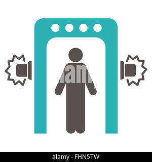 Le contrôle des passagers, l'icône de télévision Banque D'Images