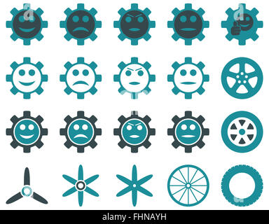 Outils et icônes pignons sourire Banque D'Images