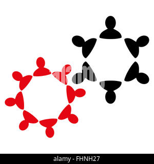 Collaboration, icône de l'ensemble du commerce électronique Banque D'Images