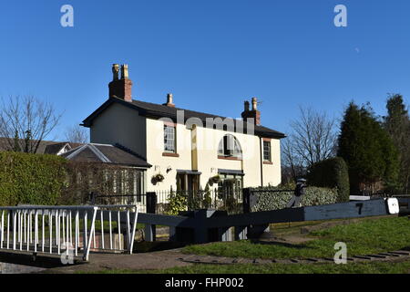 Blocage de Tarvin Chester, Chester, Canal. Banque D'Images