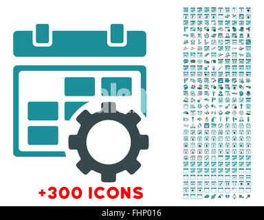 L'icône de configuration de Calendrier Banque D'Images