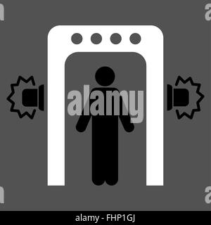 Le contrôle des passagers, l'icône de télévision Banque D'Images