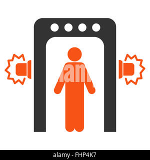 Le contrôle des passagers, l'icône de télévision Banque D'Images