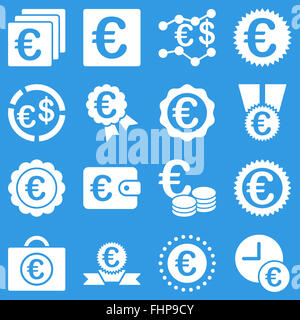 Euro affaires bancaires et outils service icons Banque D'Images