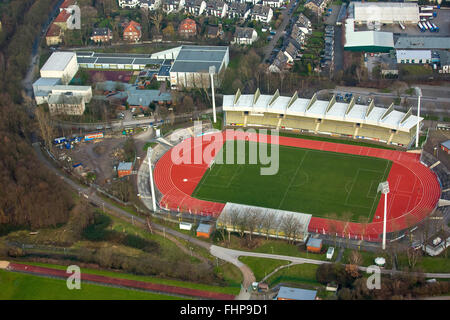 Par antenne, Centre de formation olympique avec les gymnases et l'internat, à côté du terrain de formation Lohrheidestadion, Bochum Wattenscheid, Banque D'Images