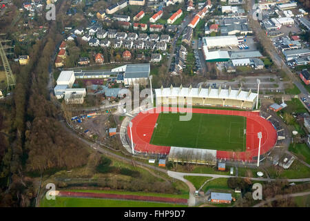 Par antenne, Centre de formation olympique avec les gymnases et l'internat, à côté du terrain de formation Lohrheidestadion, Bochum Wattenscheid, Banque D'Images