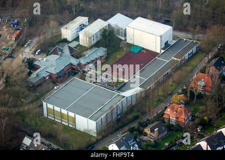 Par antenne, Centre de formation olympique avec les gymnases et l'internat, à côté du terrain de formation Lohrheidestadion, Bochum Wattenscheid, Banque D'Images