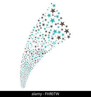 D'Artifice pyrotechnique Star Stream Banque D'Images