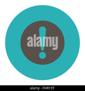 Problème télévision couleurs cyan gris et bouton rond Banque D'Images