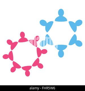 Collaboration, icône de l'ensemble du commerce électronique Banque D'Images