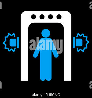 Le contrôle des passagers, l'icône de télévision Banque D'Images